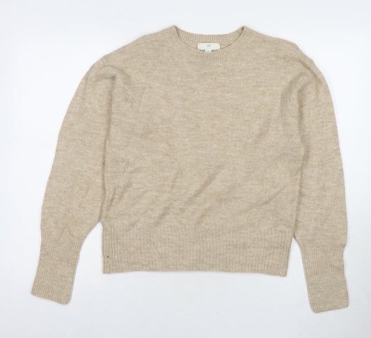 Womens UK Size XS H&M Beige Pullover Jumper