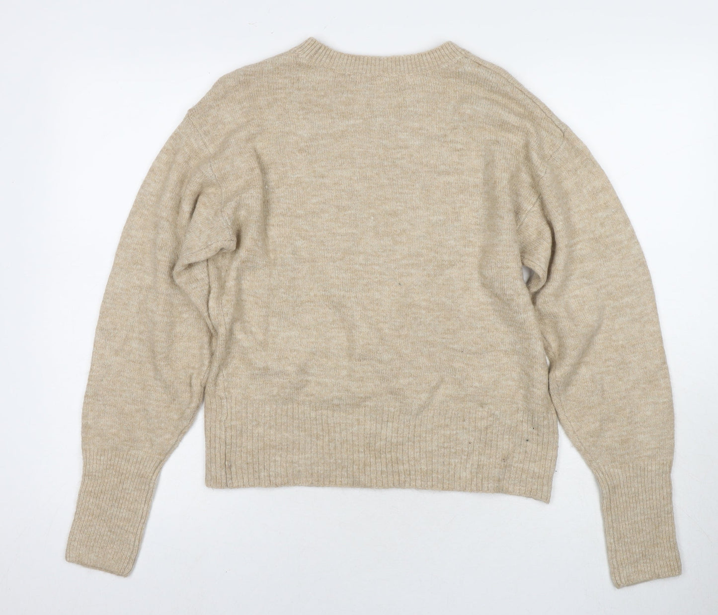 Womens UK Size XS H&M Beige Pullover Jumper
