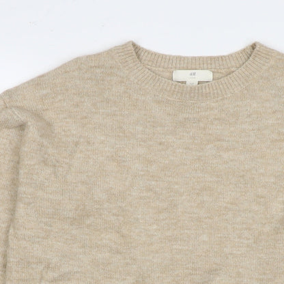 Womens UK Size XS H&M Beige Pullover Jumper