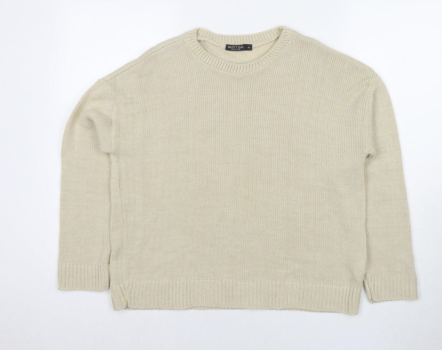 Womens UK Size 8 Nasty Gal Beige Pullover Jumper