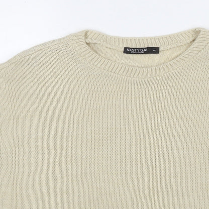 Womens UK Size 8 Nasty Gal Beige Pullover Jumper