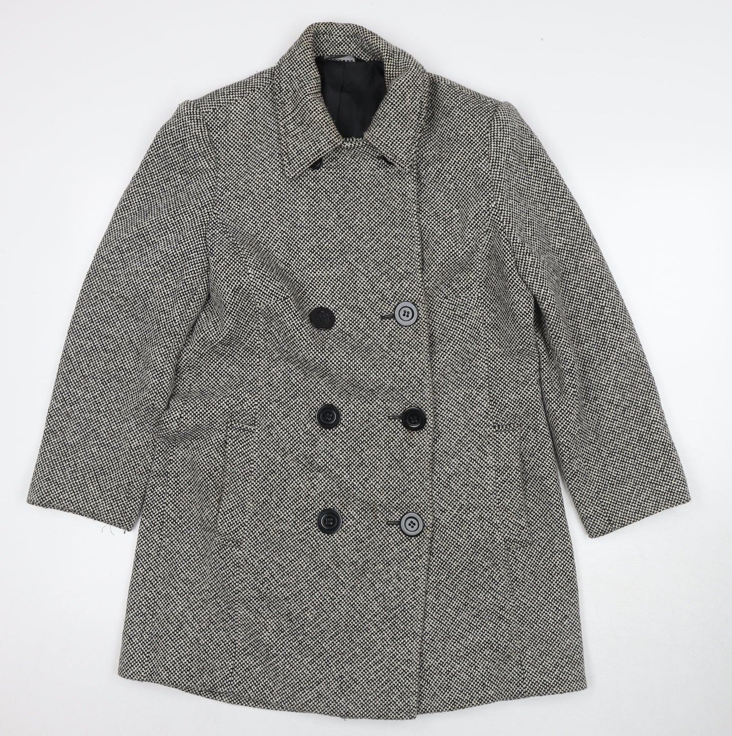 Womens UK Size 12 BHS Grey Overcoat