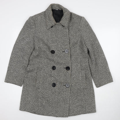 Womens UK Size 12 BHS Grey Overcoat
