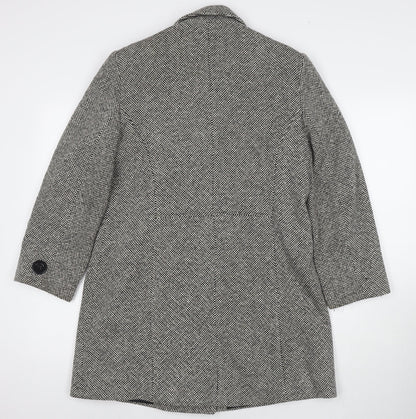 Womens UK Size 12 BHS Grey Overcoat