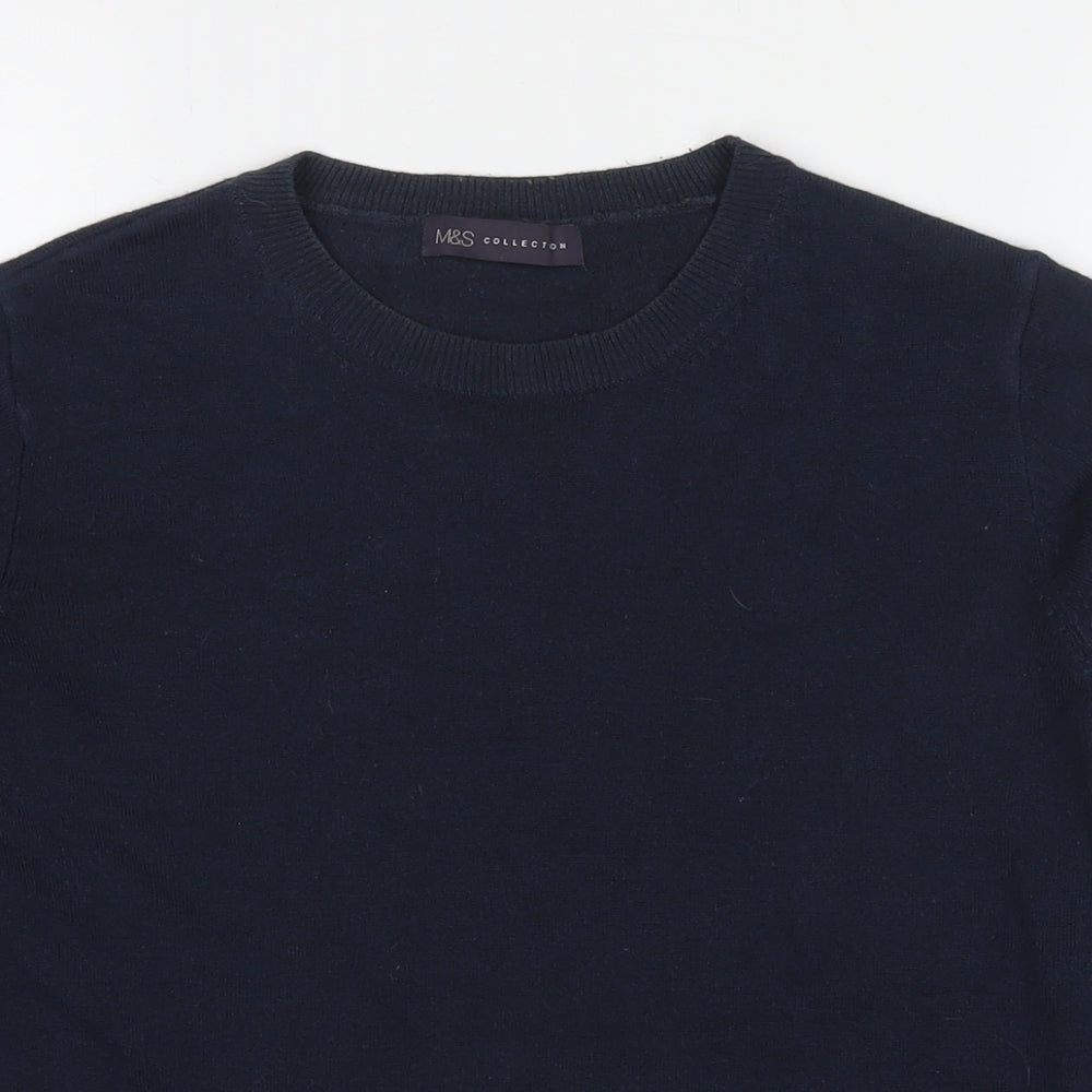 Womens UK Size 10 Marks and Spencer Blue Pullover Jumper
