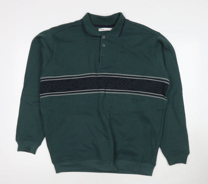 Mens UK Size M EWM Green Pullover Sweatshirt