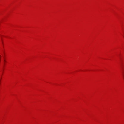 Alice Collins Womens Red Cotton Basic T-Shirt Size 10 Round Neck