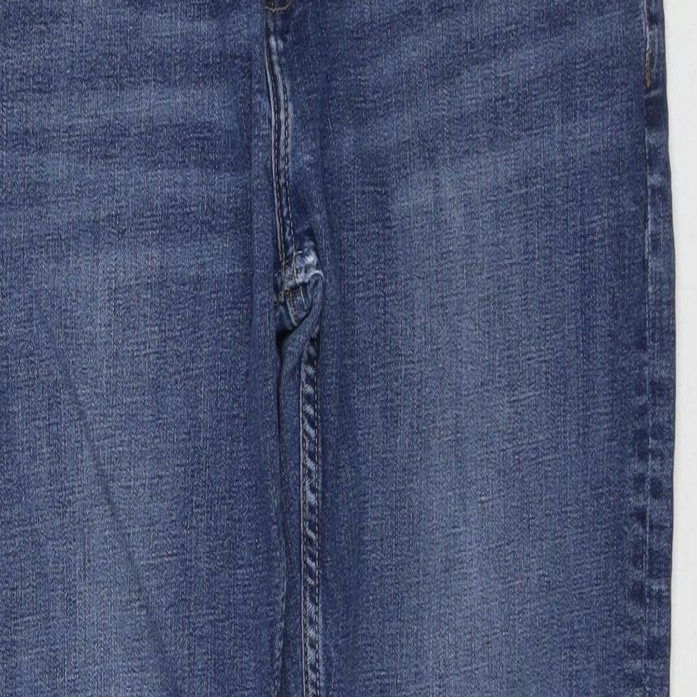 Denim365 Mens Blue Cotton Straight Jeans Size 36 in L26 in Regular Zip