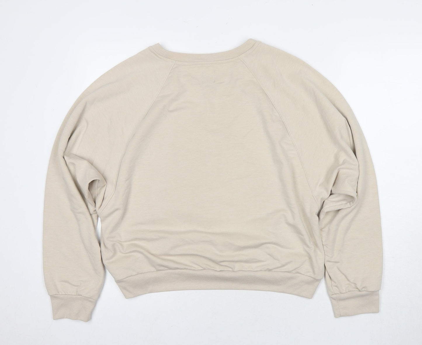Gap Womens Beige Polyester Pullover Sweatshirt Size L Pullover