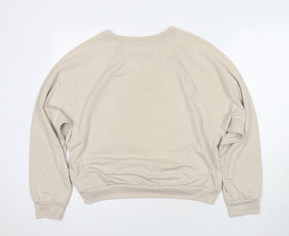 Gap Womens Beige Polyester Pullover Sweatshirt Size L Pullover