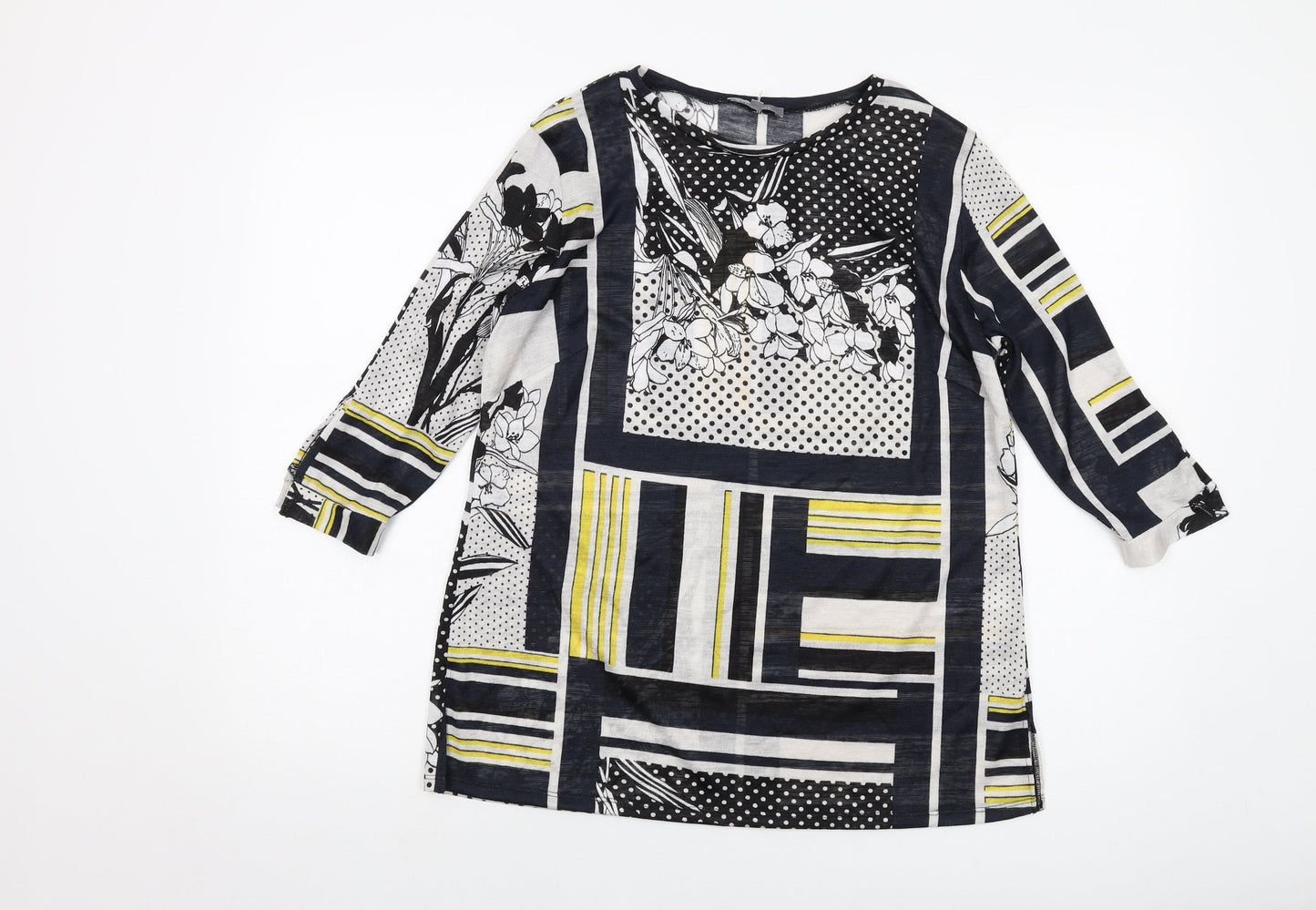 Womens UK Size 12 Principles Multicoloured Basic Blouse