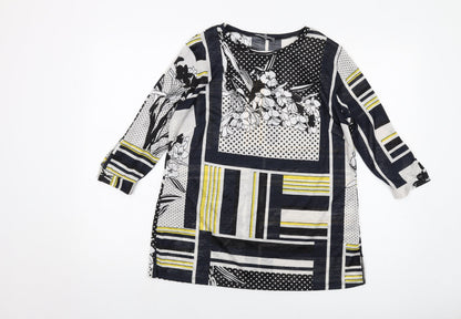 Womens UK Size 12 Principles Multicoloured Basic Blouse