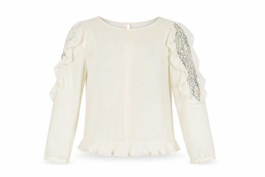 Womens UK Size M Zara Ivory Basic Blouse