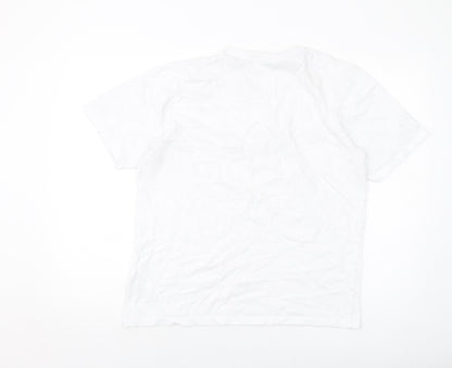 PlayStation Mens White Cotton T-Shirt Size M Crew Neck