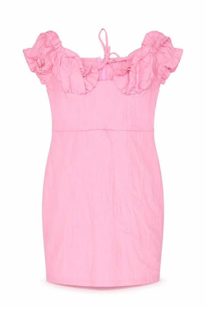 PRETTYLITTLETHING Womens Pink Polyester Mini Size 12 Sweetheart Zip