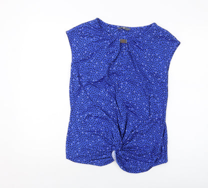 Womens UK Size 14 BHS Blue Basic T-Shirt