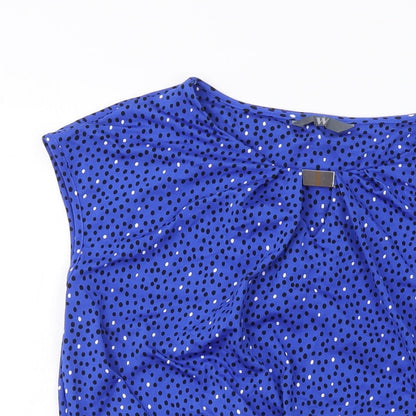 Womens UK Size 14 BHS Blue Basic T-Shirt