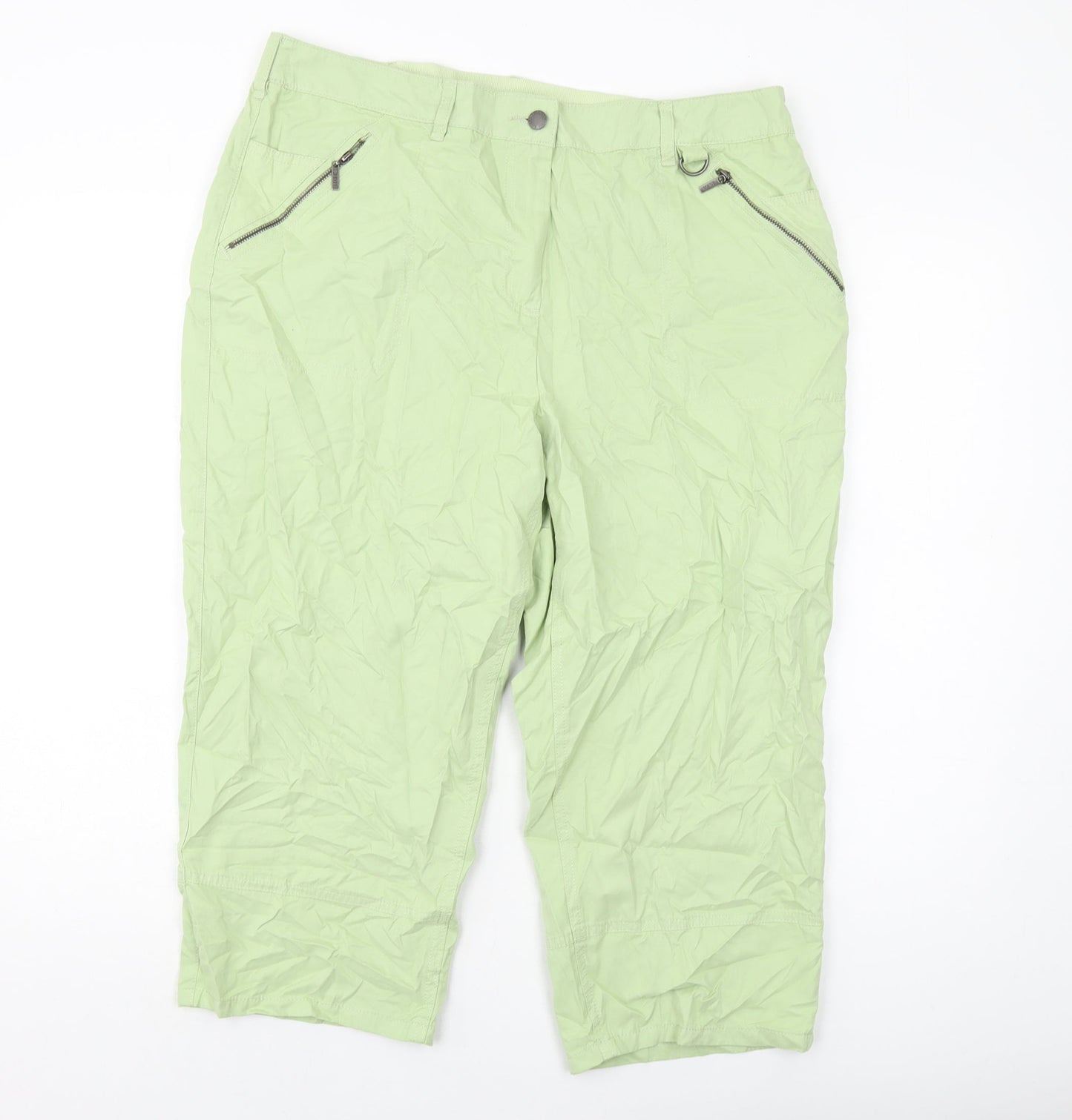 Womens UK Size 16 Maine Regular Fit  Green Trousers