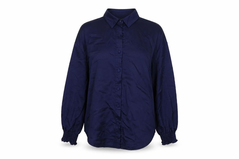 Womens UK Size 6 PRETTYLITTLETHING Blue Basic Button-Up