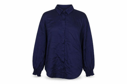 Womens UK Size 6 PRETTYLITTLETHING Blue Basic Button-Up