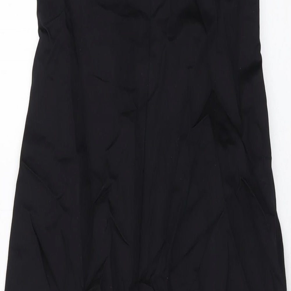 Coast Womens Black Cotton A-Line Size 12 Off the Shoulder Zip