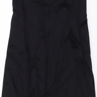 Coast Womens Black Cotton A-Line Size 12 Off the Shoulder Zip