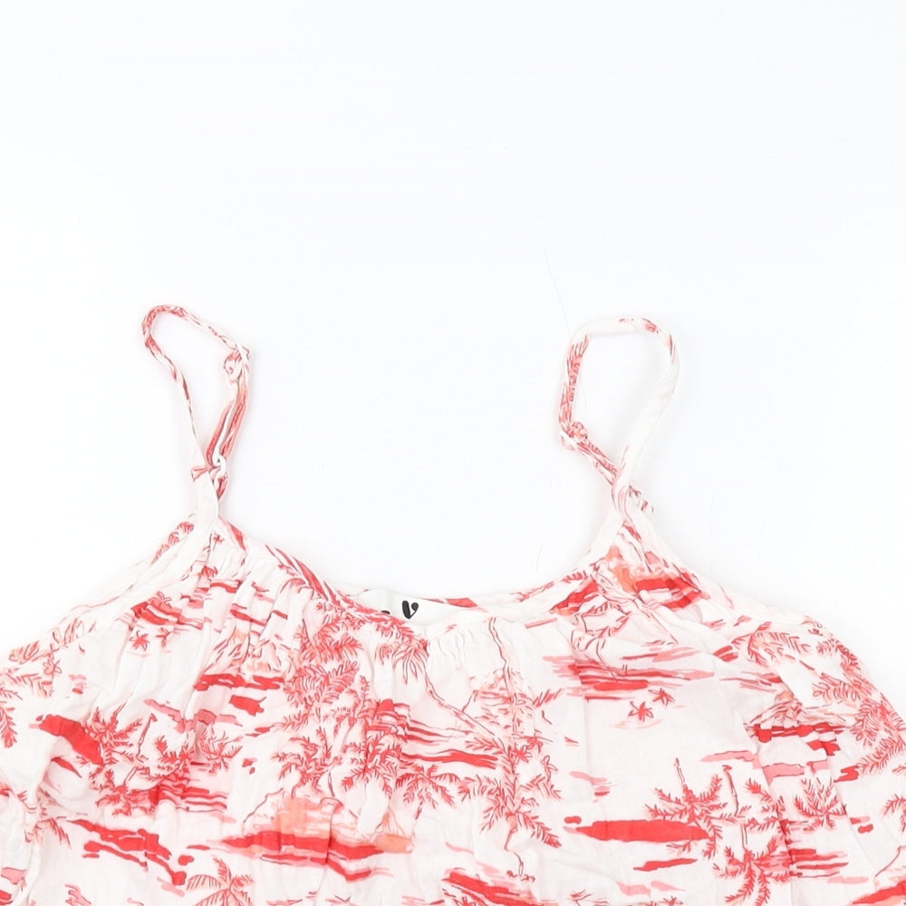 Womens UK Size 8 Very Red Basic Tank