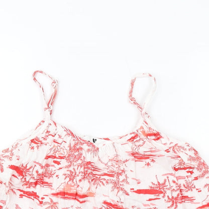 Womens UK Size 8 Very Red Basic Tank