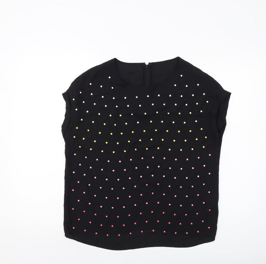 Womens UK Size 10 NEXT Black Basic Blouse