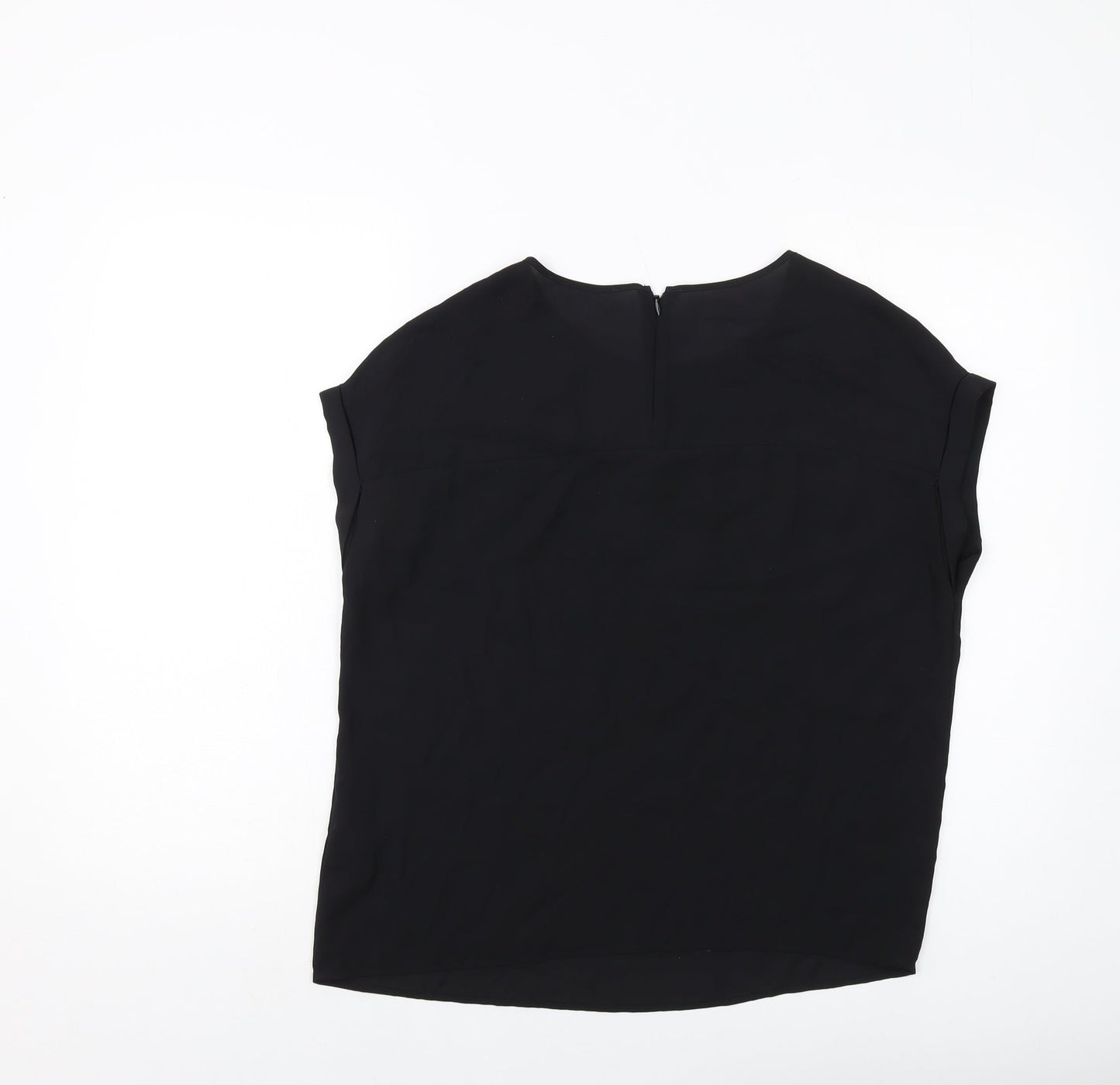 Womens UK Size 10 NEXT Black Basic Blouse
