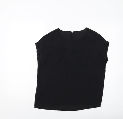 Womens UK Size 10 NEXT Black Basic Blouse
