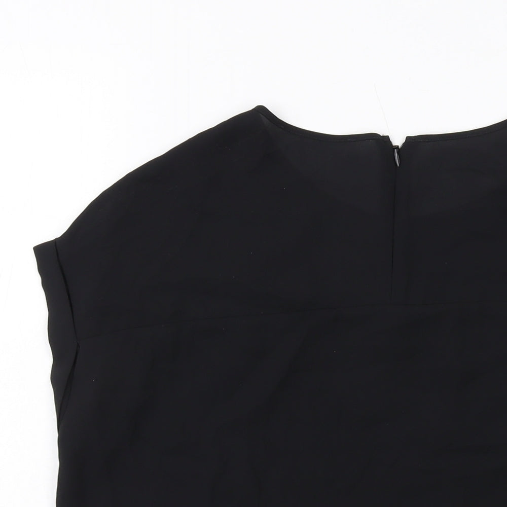 Womens UK Size 10 NEXT Black Basic Blouse