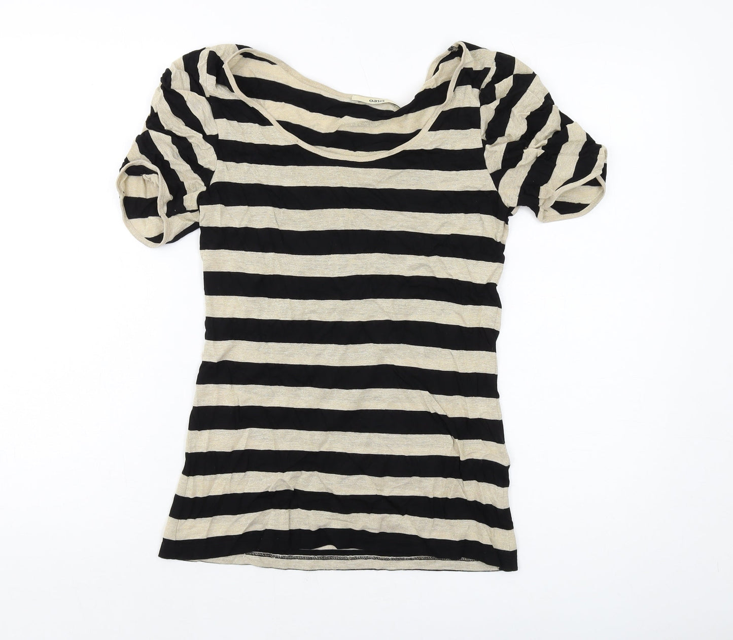 Womens UK Size S Oasis Black Basic Blouse