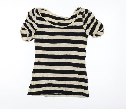 Womens UK Size S Oasis Black Basic Blouse