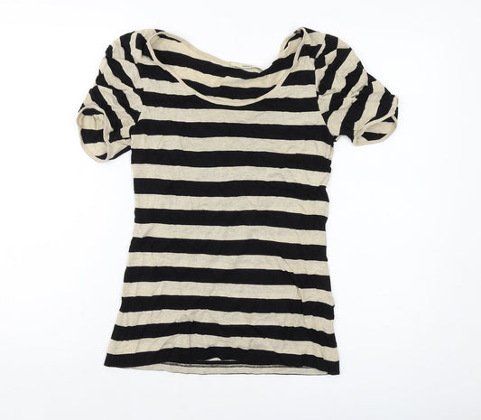 Womens UK Size S Oasis Black Basic Blouse