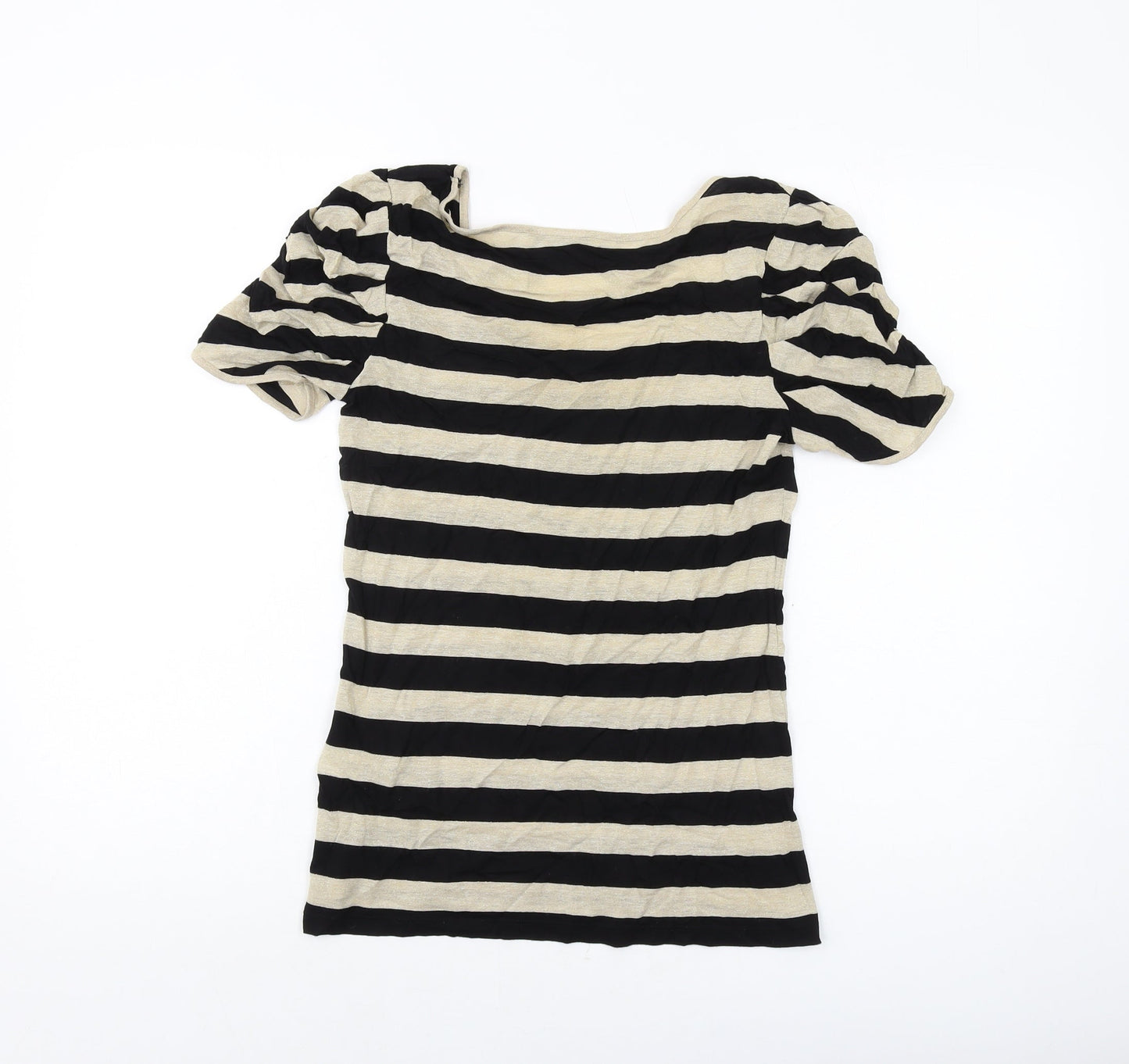 Womens UK Size S Oasis Black Basic Blouse