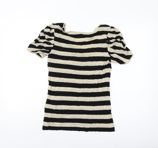 Womens UK Size S Oasis Black Basic Blouse