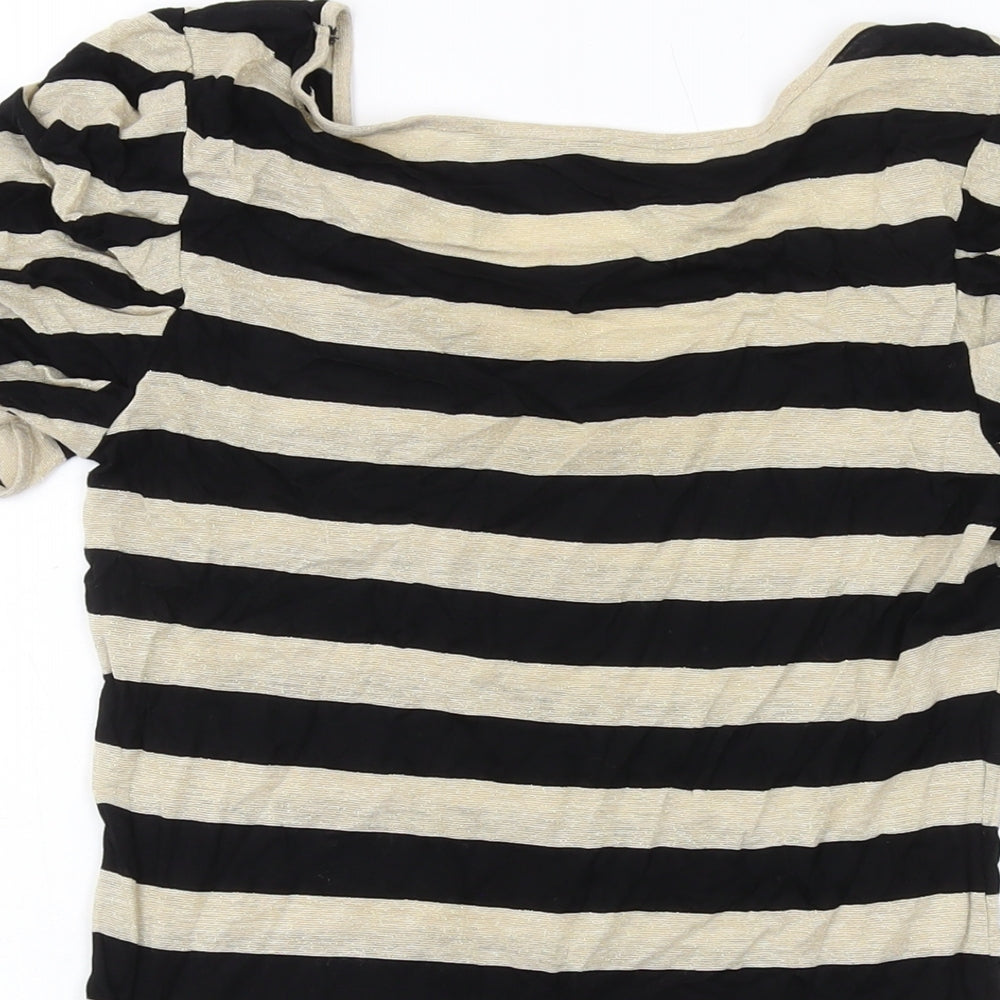 Womens UK Size S Oasis Black Basic Blouse
