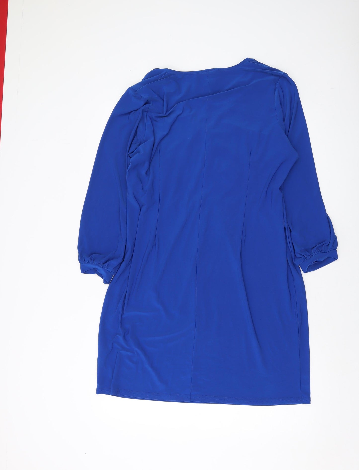 Kaleidoscope Womens Blue Polyester A-Line Size 18 V-Neck Pullover