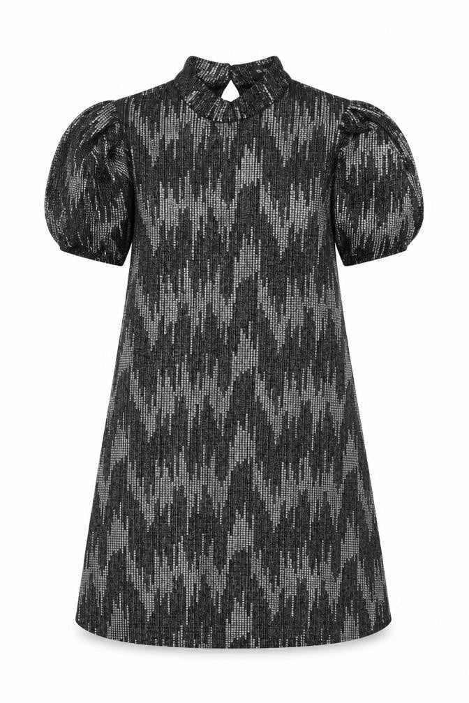 Blue Vanilla Womens Black Polyester A-Line Size 10 Mock Neck Button