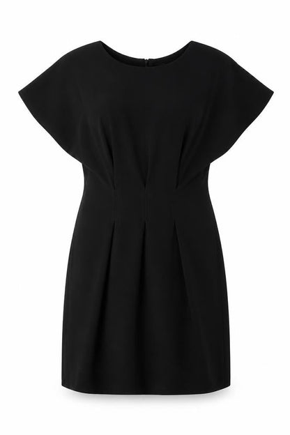 ASOS Womens Black Polyester A-Line Size 12 Round Neck Zip