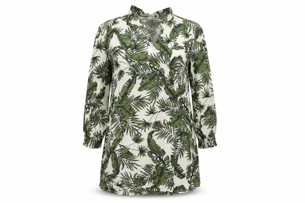 Womens UK Size M H&M Green Tunic Blouse
