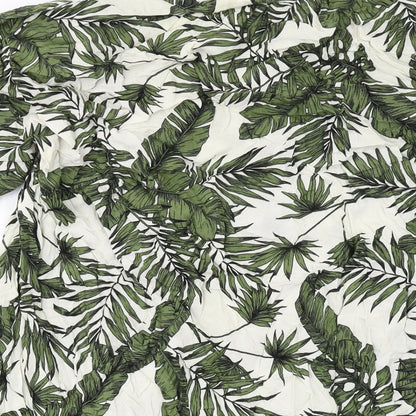 Womens UK Size M H&M Green Tunic Blouse
