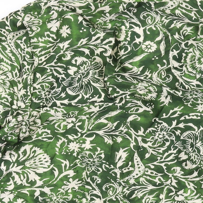 Womens UK Size XS Zara Green Basic Button-Up