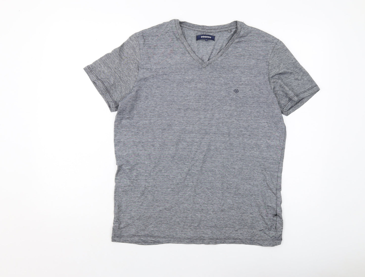 Bonobo Mens Grey Cotton T-Shirt Size M V-Neck