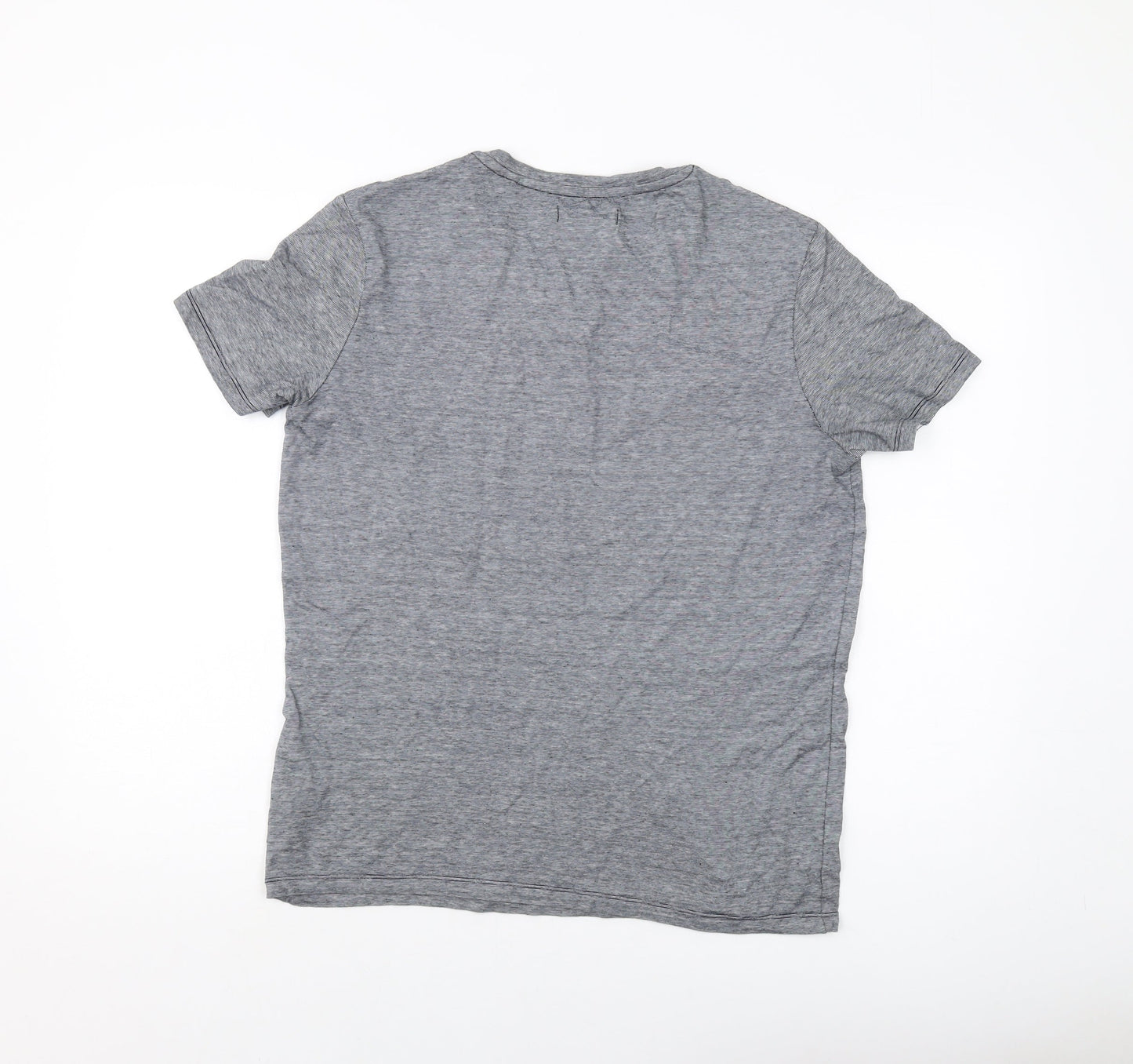 Bonobo Mens Grey Cotton T-Shirt Size M V-Neck