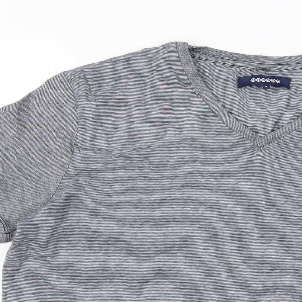 Bonobo Mens Grey Cotton T-Shirt Size M V-Neck