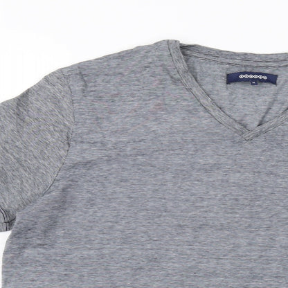 Bonobo Mens Grey Cotton T-Shirt Size M V-Neck