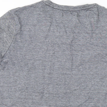 Bonobo Mens Grey Cotton T-Shirt Size M V-Neck