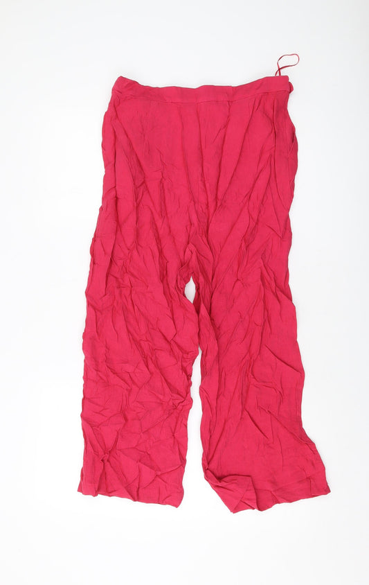 Womens UK Size 12 NEXT Regular Fit  Pink Trousers
